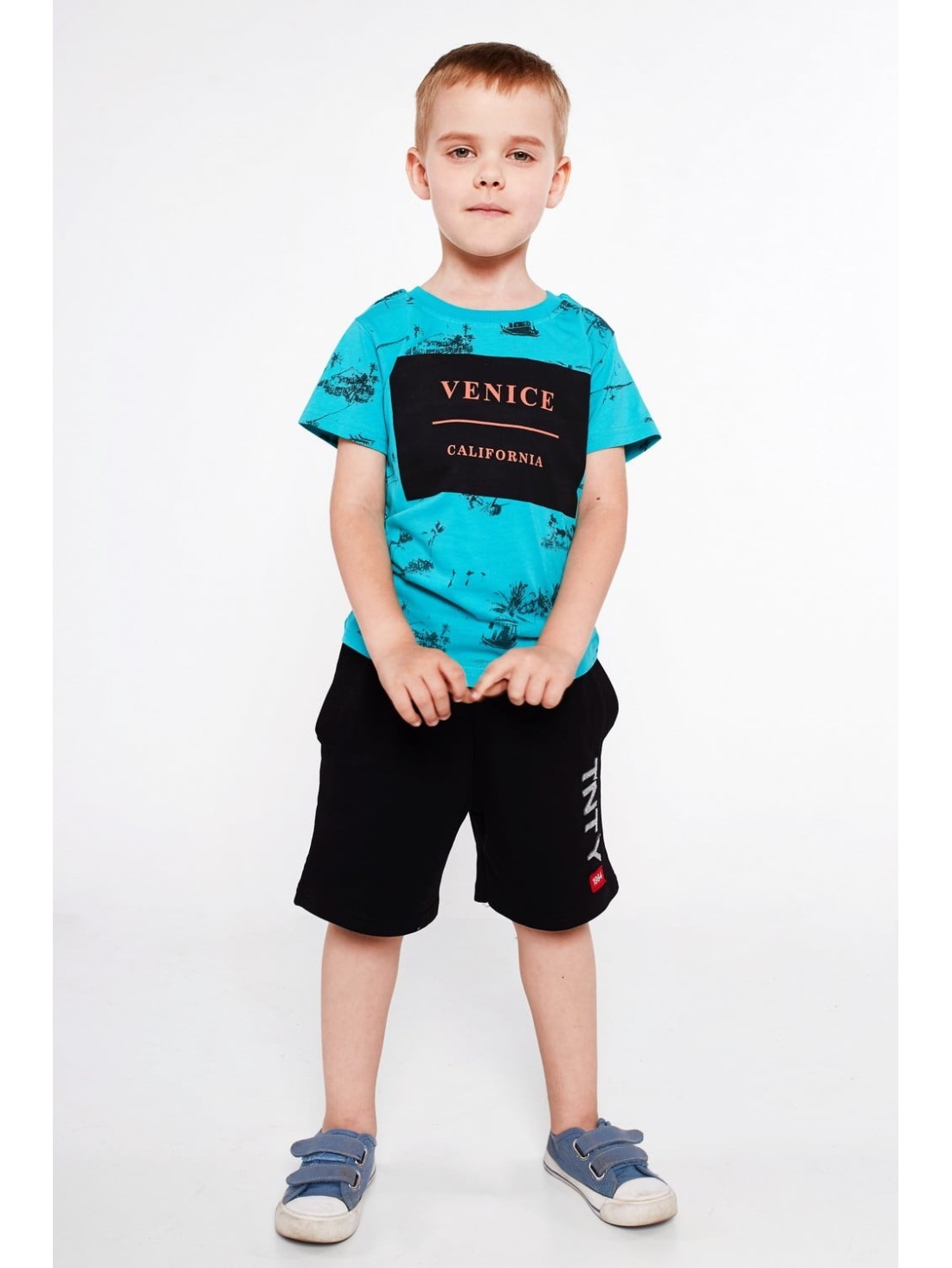 Jungen-T-Shirt mit Aufdruck, Mint NDZ4445 – Online-Shop – Boutique